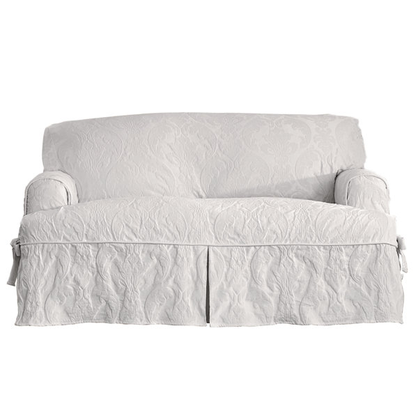 Sure Fit Matelasse Damask TCushion Loveseat Slipcover & Reviews Wayfair
